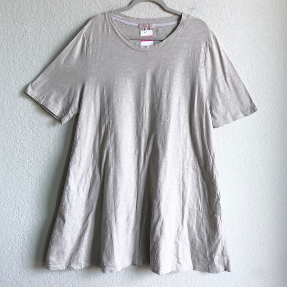 fresh produce Dresses & Skirts - NWT Fresh Produce Lorna Short Sleeve Shirt Dress Cloud Grey Beige 1X Pockets